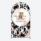 Lofaris Holy Cow We’re Having a Baby Arch Backdrop Boho Highland Theme Pampas Grass Shower Party Decor